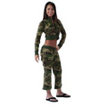 Women's Woodland Camo Zip Up Cropped Sweatshirt (XS to XL)